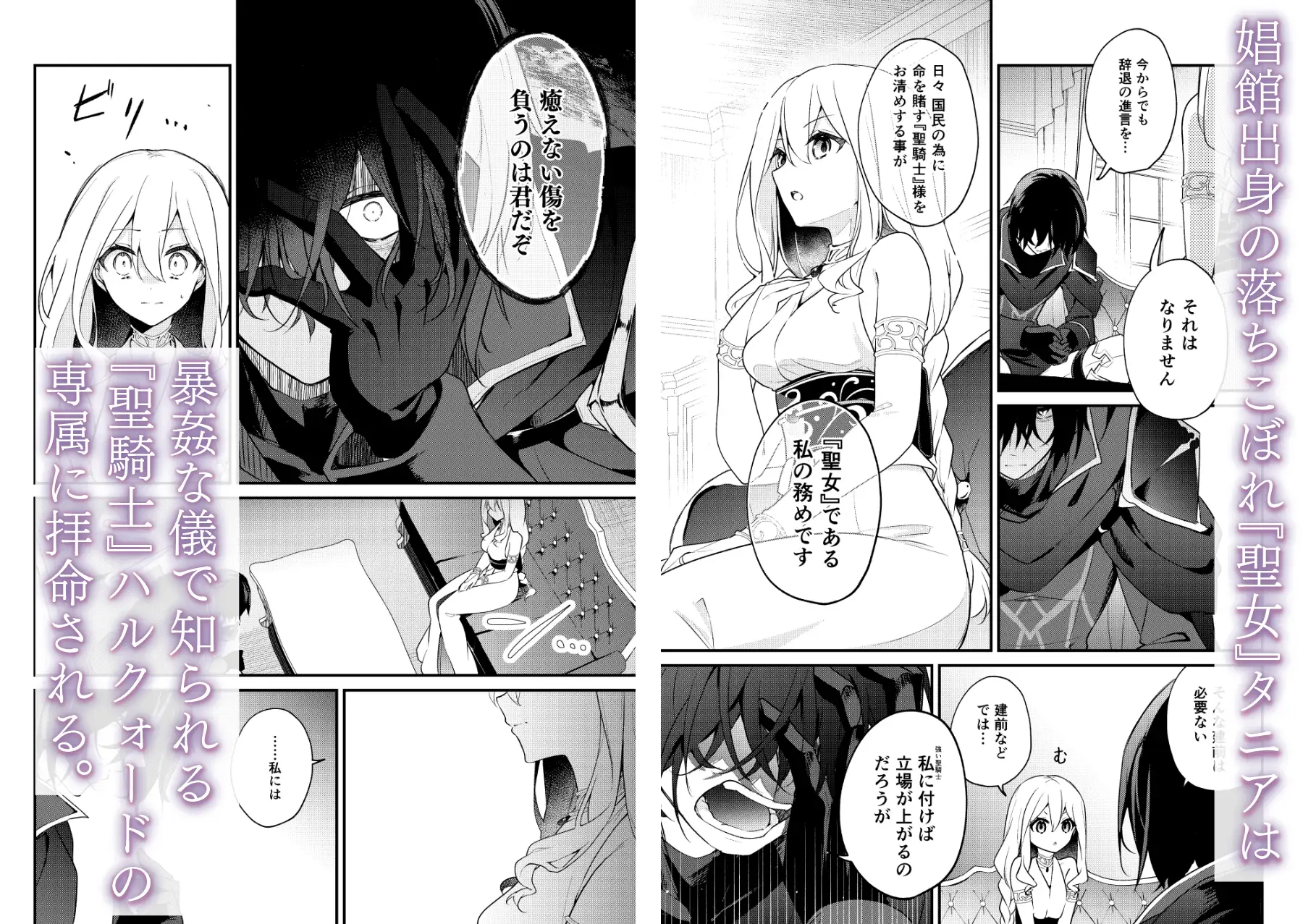 噂だけでは分からない聖騎士の表情が見えるサンプル場面